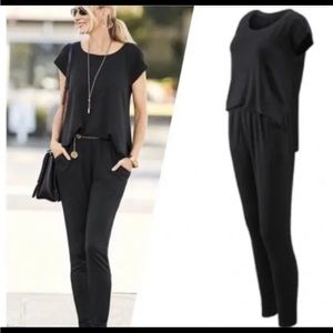 Cabi 5232 Playsuit Jumpsuit Black One Piece pants Leggings Shirt size M